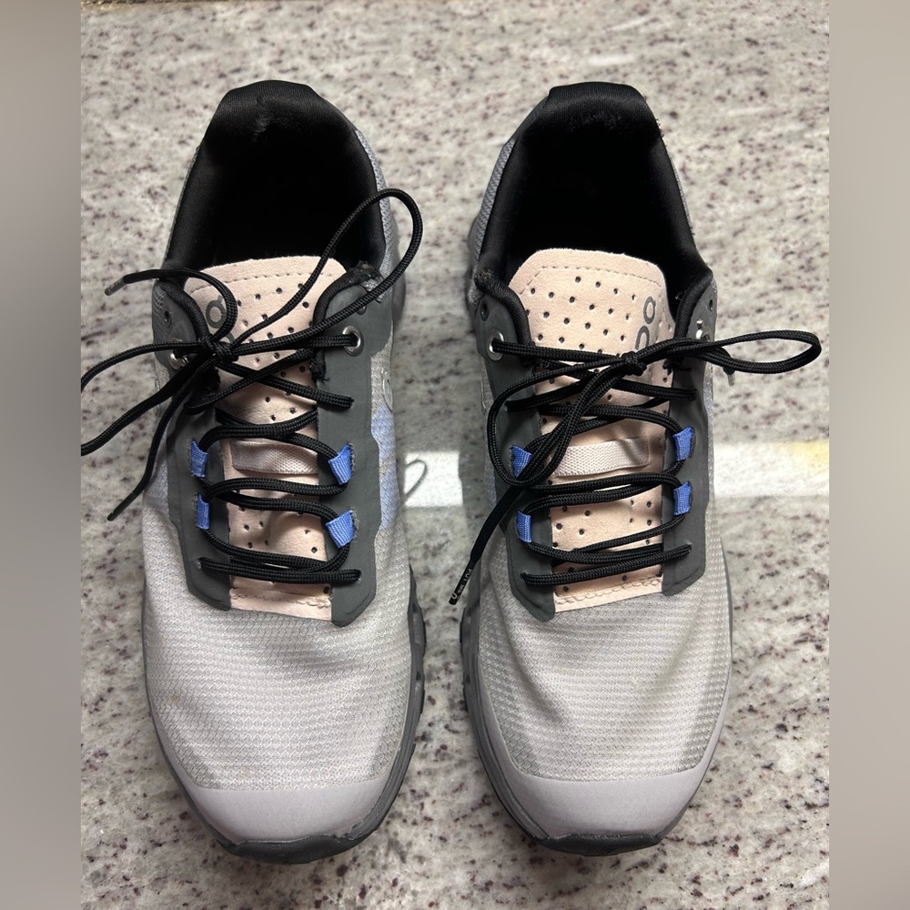 On Running Women's Trail Shoes - Gray, Blue, Cream - Picture 3 of 9